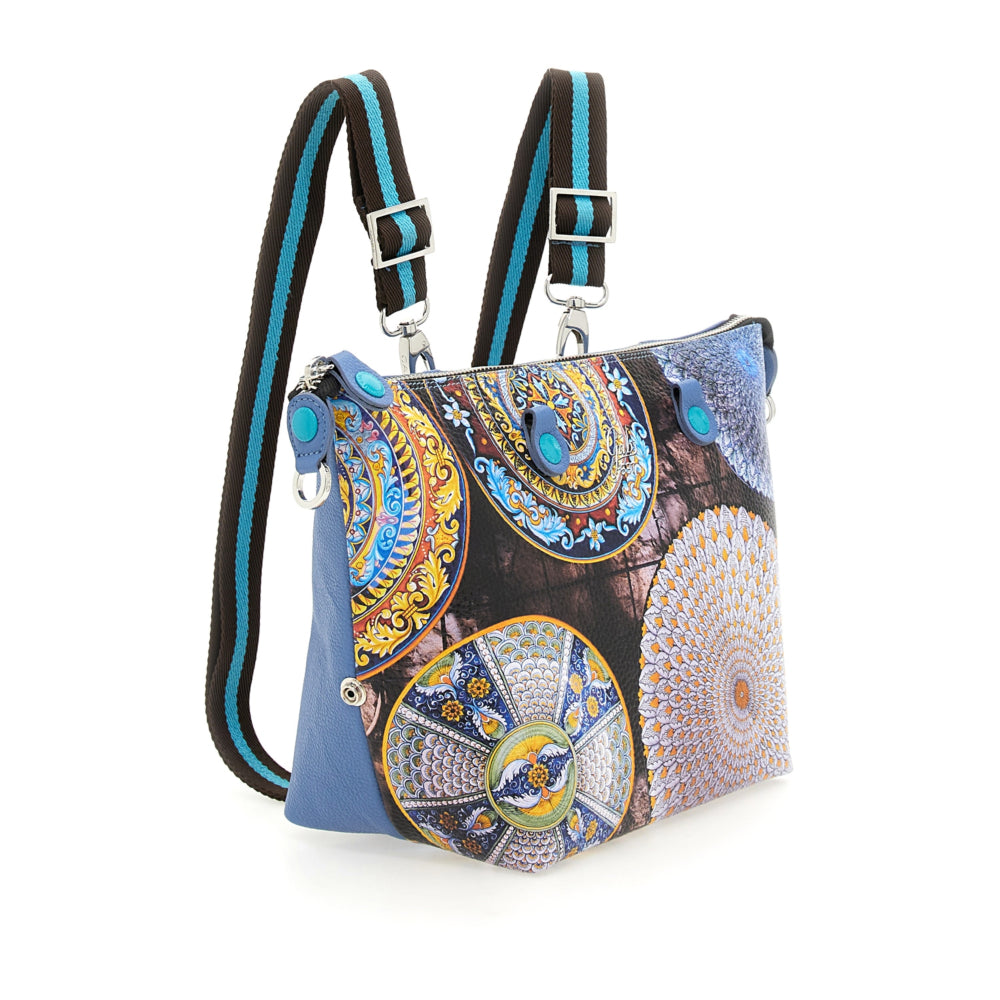 Borsa Donna a Mano con Tracolla GABS G3 PLUS Holiday in Pelle stampa Piatti Ravello Medium