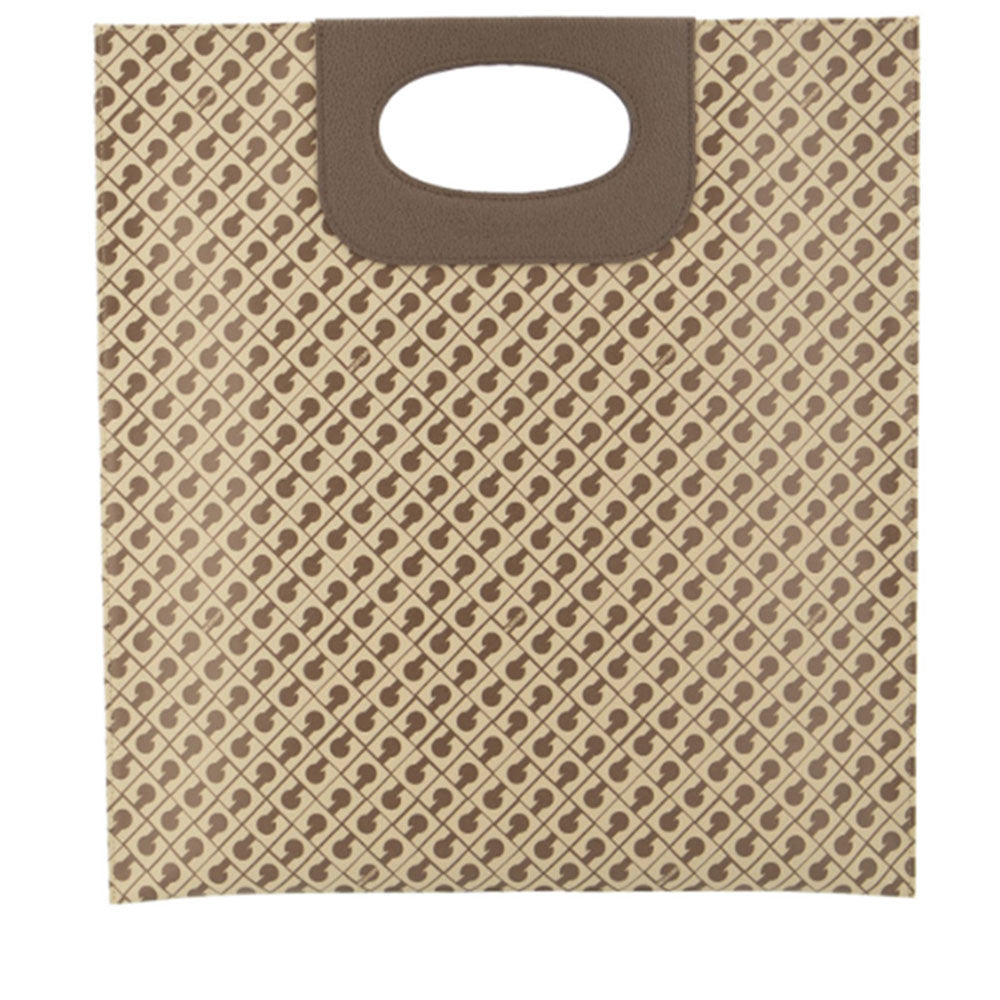 GHERARDINI Flache Damenhandtasche aus weichem Stoff, Tabakfarbe - Butter