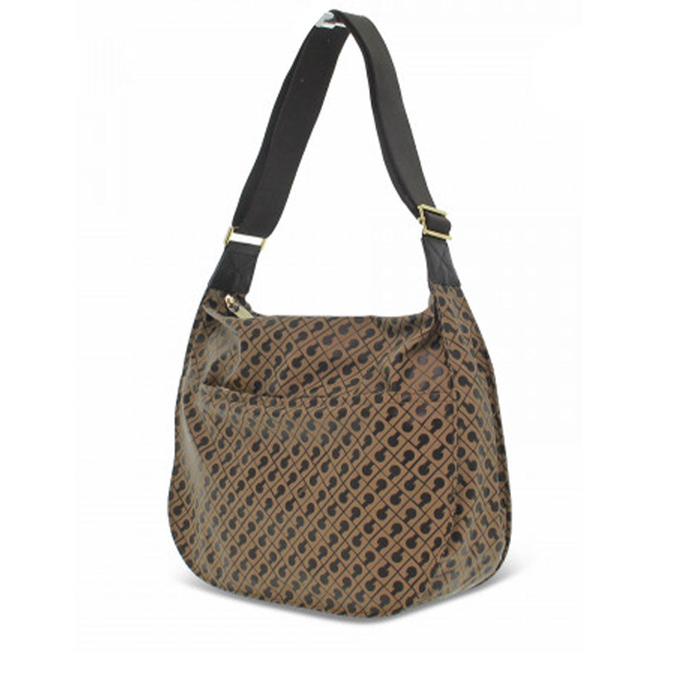 GHERARDINI Damen-Umhängetasche aus weichem Stoff, Farbe Toffee