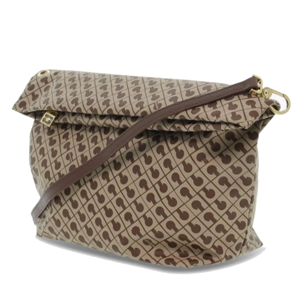Borsa Donna a Tracolla GHERARDINI in Tessuto Softy Colore Tabacco - Burro - GH0311