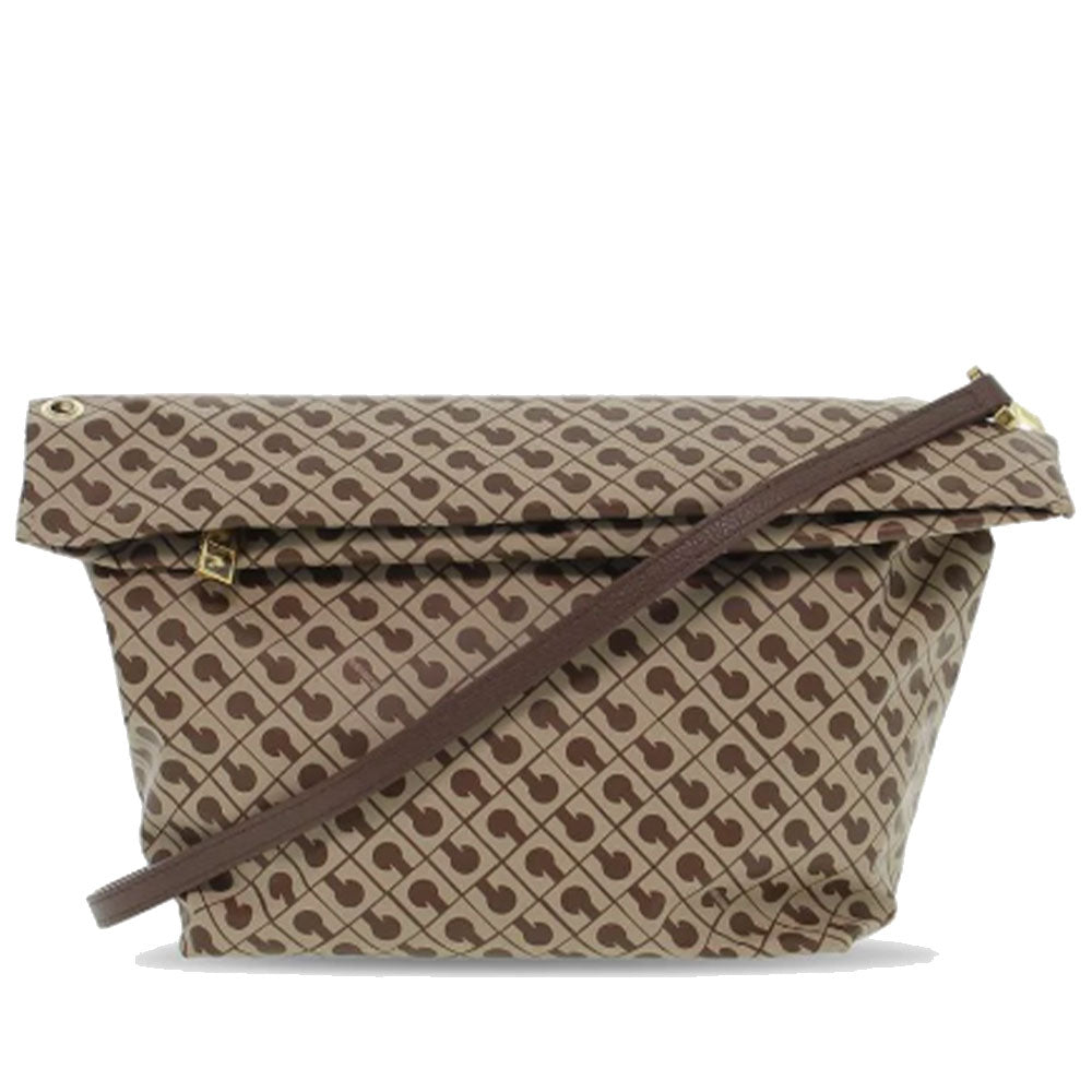 Borsa Donna a Tracolla GHERARDINI in Tessuto Softy Colore Tabacco - Burro - GH0311