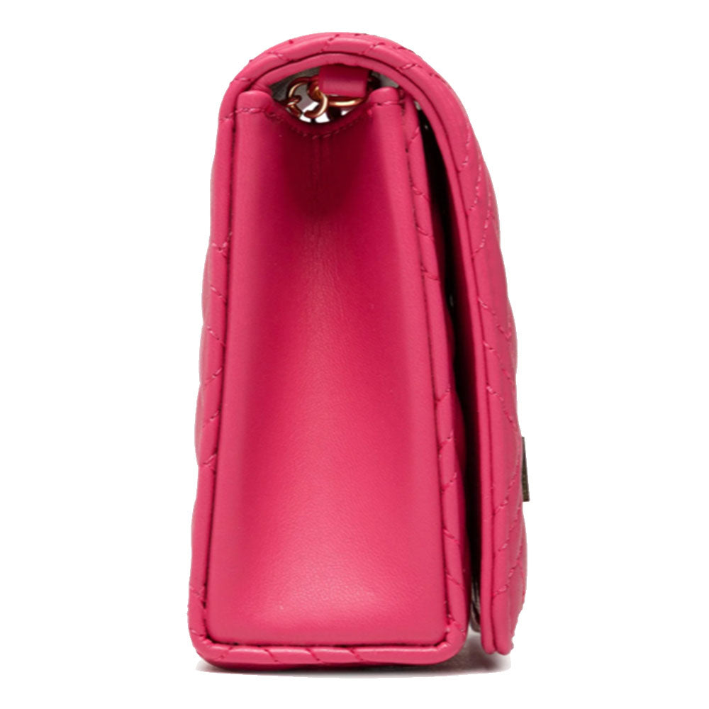 Clutch Donna con Tracolla LOVE MOSCHINO linea Shiny Quilted colore Fuxia JC4079