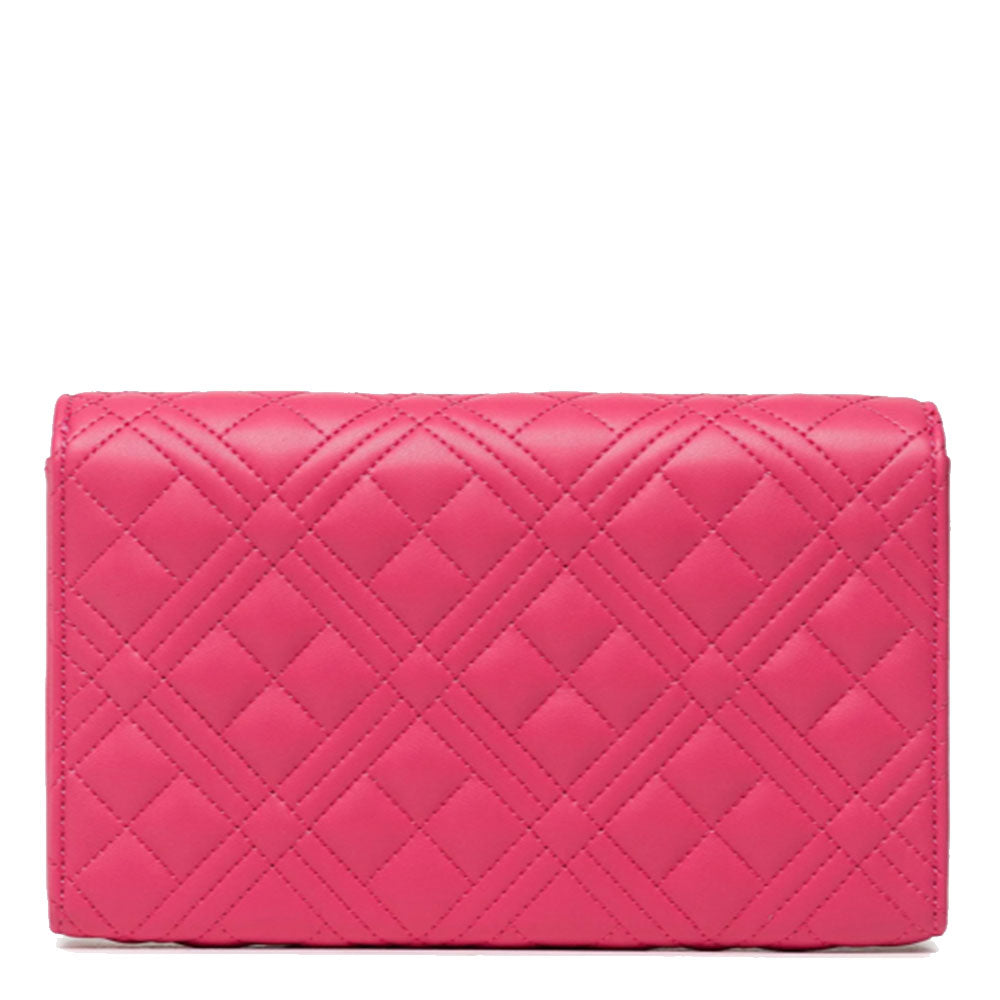 Clutch Donna con Tracolla LOVE MOSCHINO linea Shiny Quilted colore Fuxia JC4079