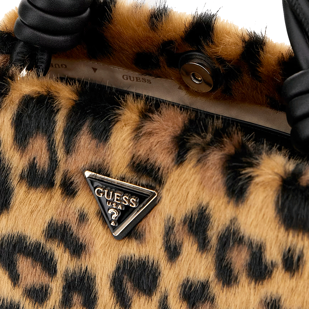 Borsa Donna Mini a Mano GUESS Linea Shaida colore Leopard