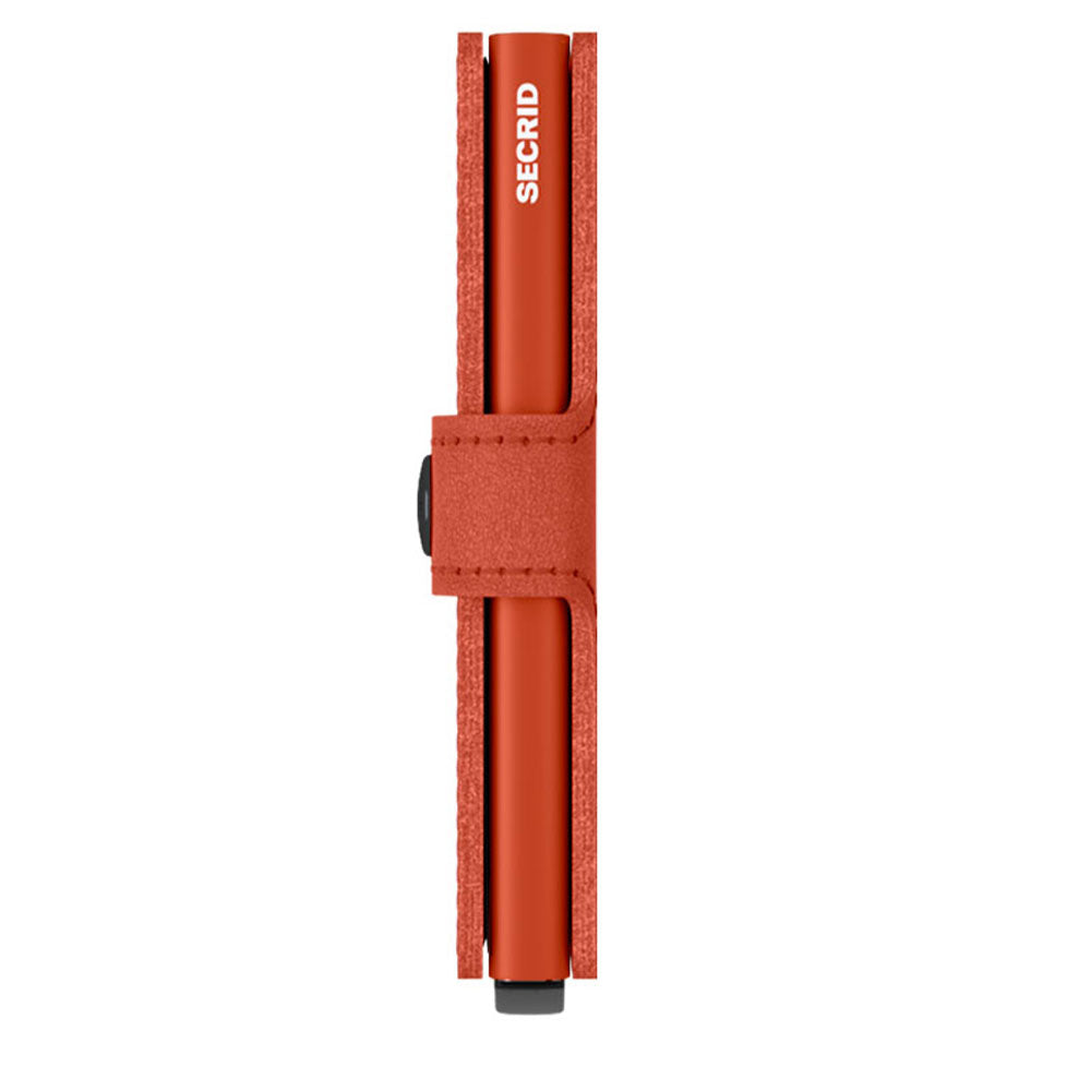SECRID Original Line Kartenetui mit Clip aus orangefarbenem Leder mit RFID