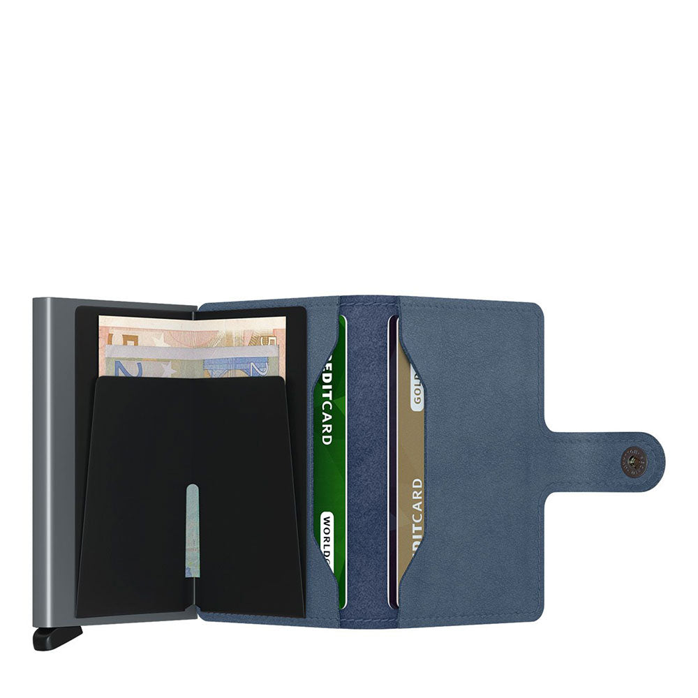Porta Carte con Clip SECRID linea Original in Pelle Ice Blue con RFID