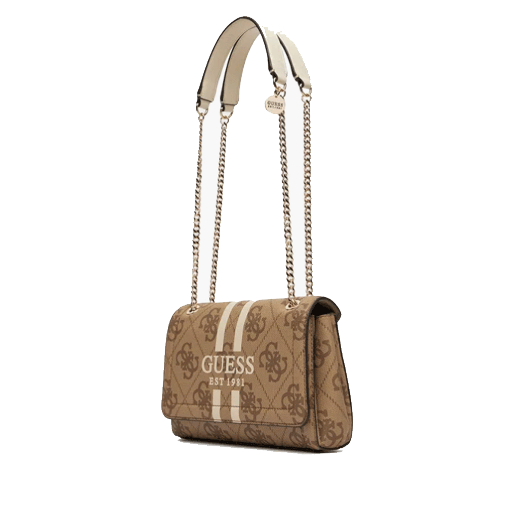 Borsa Donna a Tracolla GUESS Linea Noelle colore Latte Logo