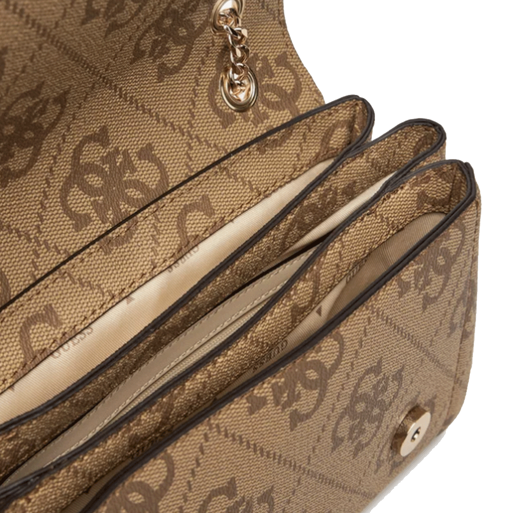 Borsa Donna a Tracolla GUESS Linea Noelle colore Latte Logo