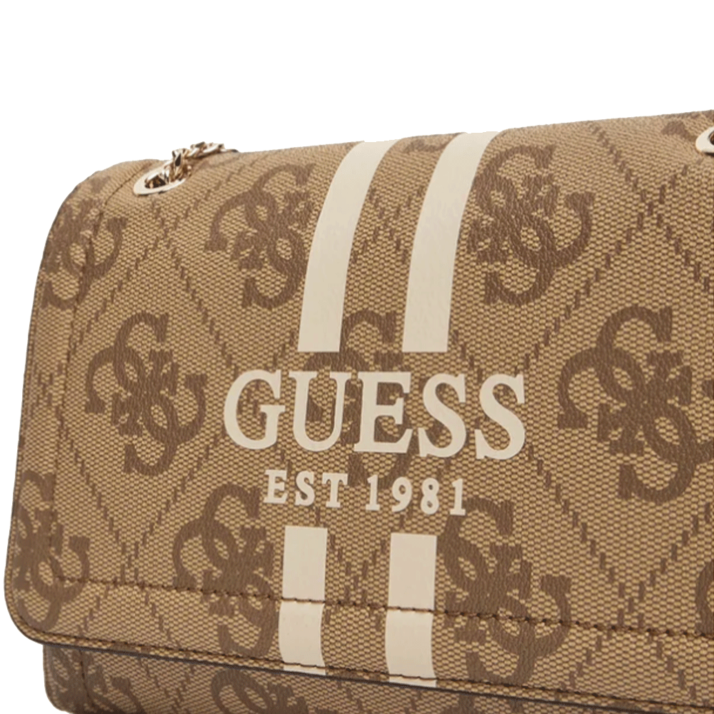 Borsa Donna a Tracolla GUESS Linea Noelle colore Latte Logo
