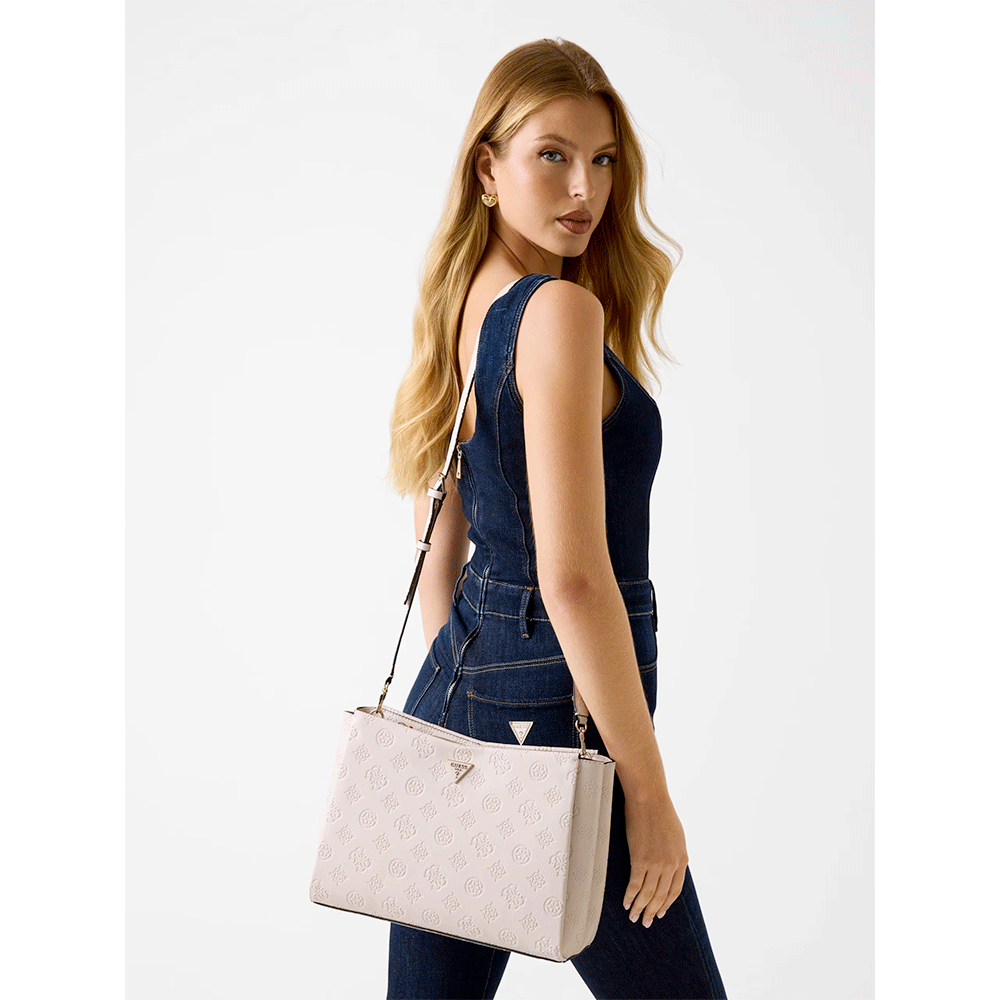 Borsa Donna a Mano GUESS Linea Tisha colore Stone