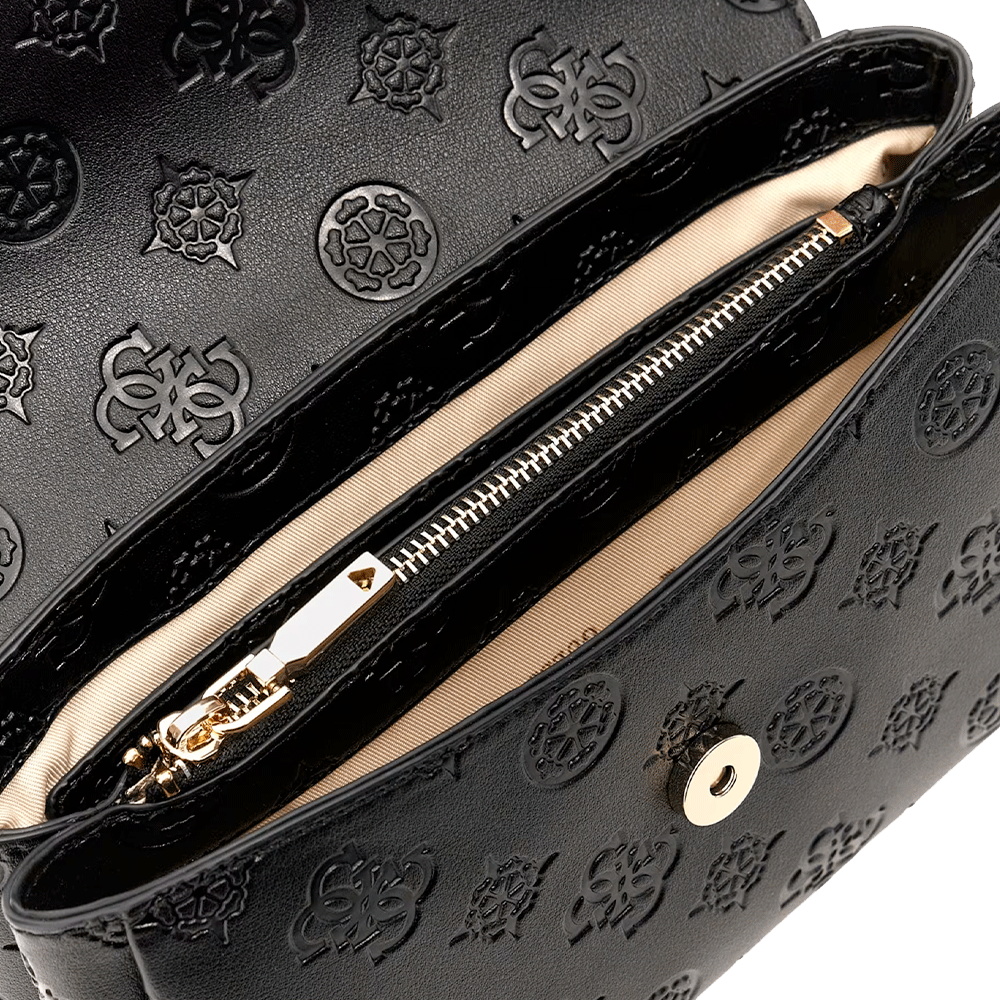 Borsa Donna a Mano con Tracolla GUESS Linea Tisha colore Nero Misura Piccola