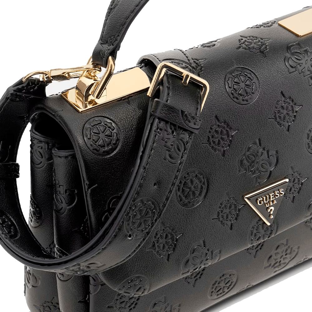 Borsa Donna a Mano con Tracolla GUESS Linea Tisha colore Nero Misura Piccola