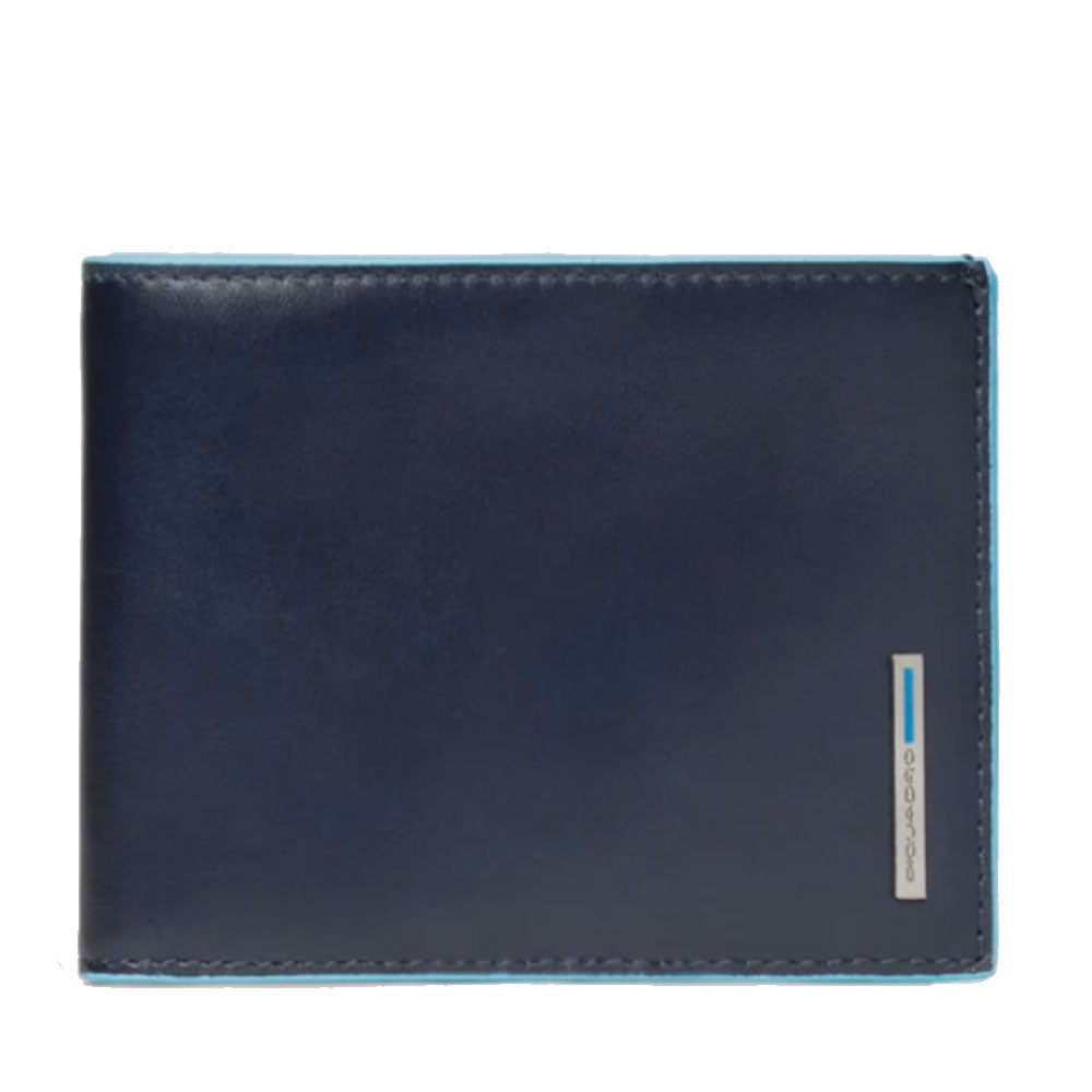 Portafoglio Uomo Piquadro In Pelle Blu Linea Blue Square - PU1241B2R