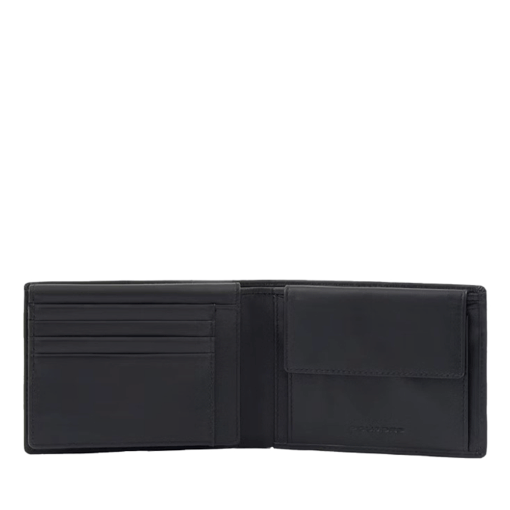 Portafoglio Uomo PIQUADRO in Pelle Nero con Pattina Linea Finn - PU1392S123R