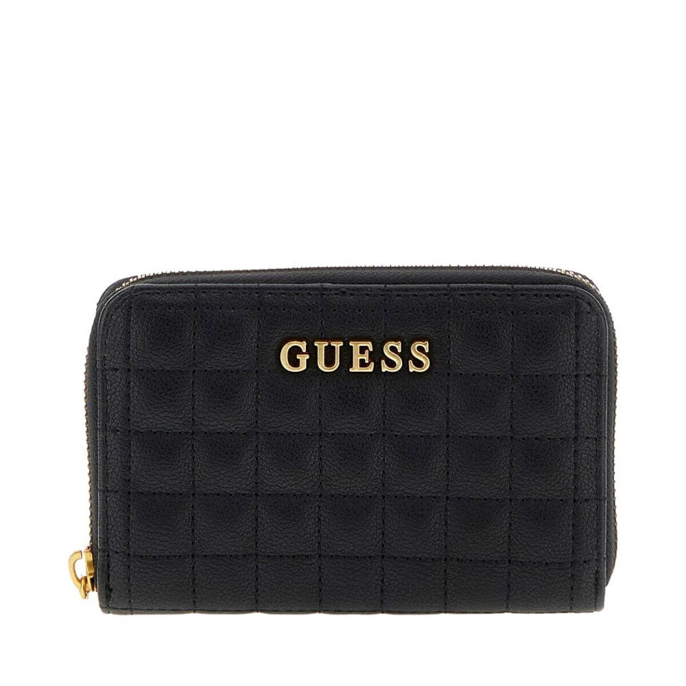 Portafoglio Donna GUESS Chiuso con Zip Linea Tia Colore Nero Misura Media