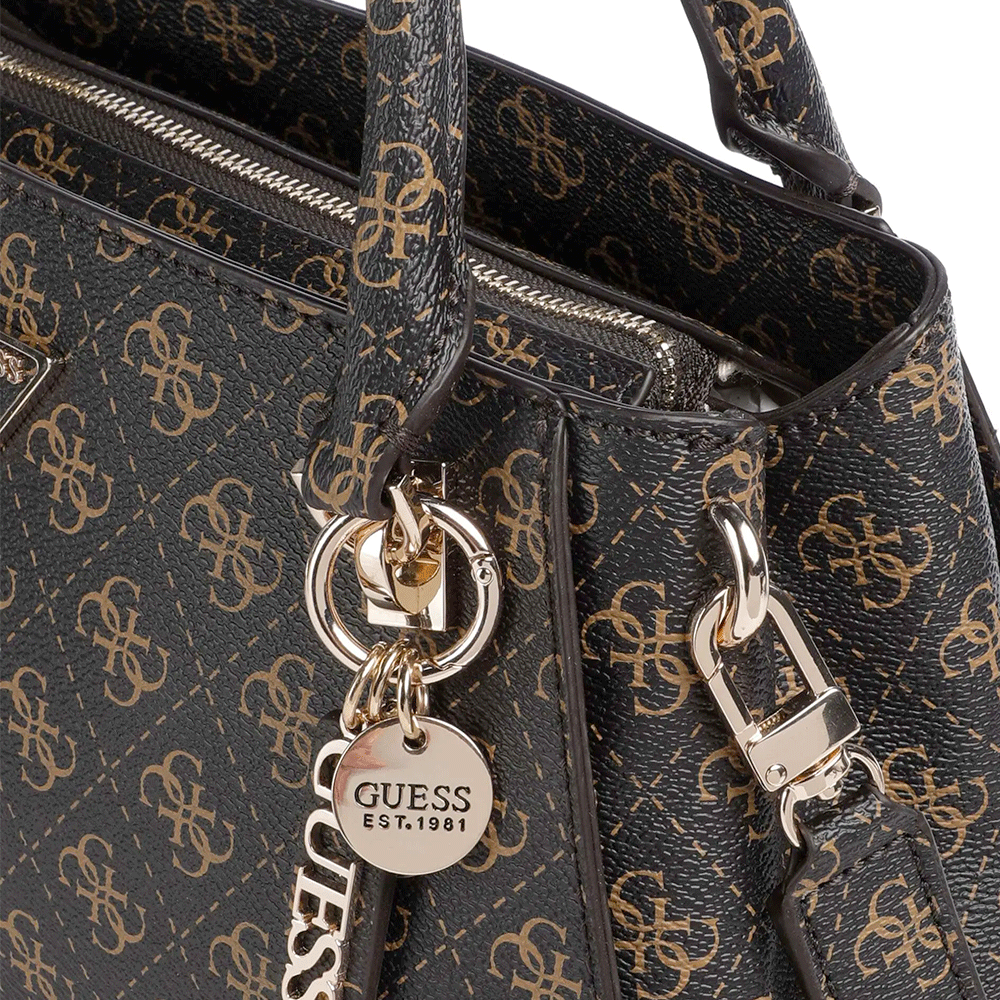Borsa Donna a Mano GUESS Linea Noelle Colore Brown Logo