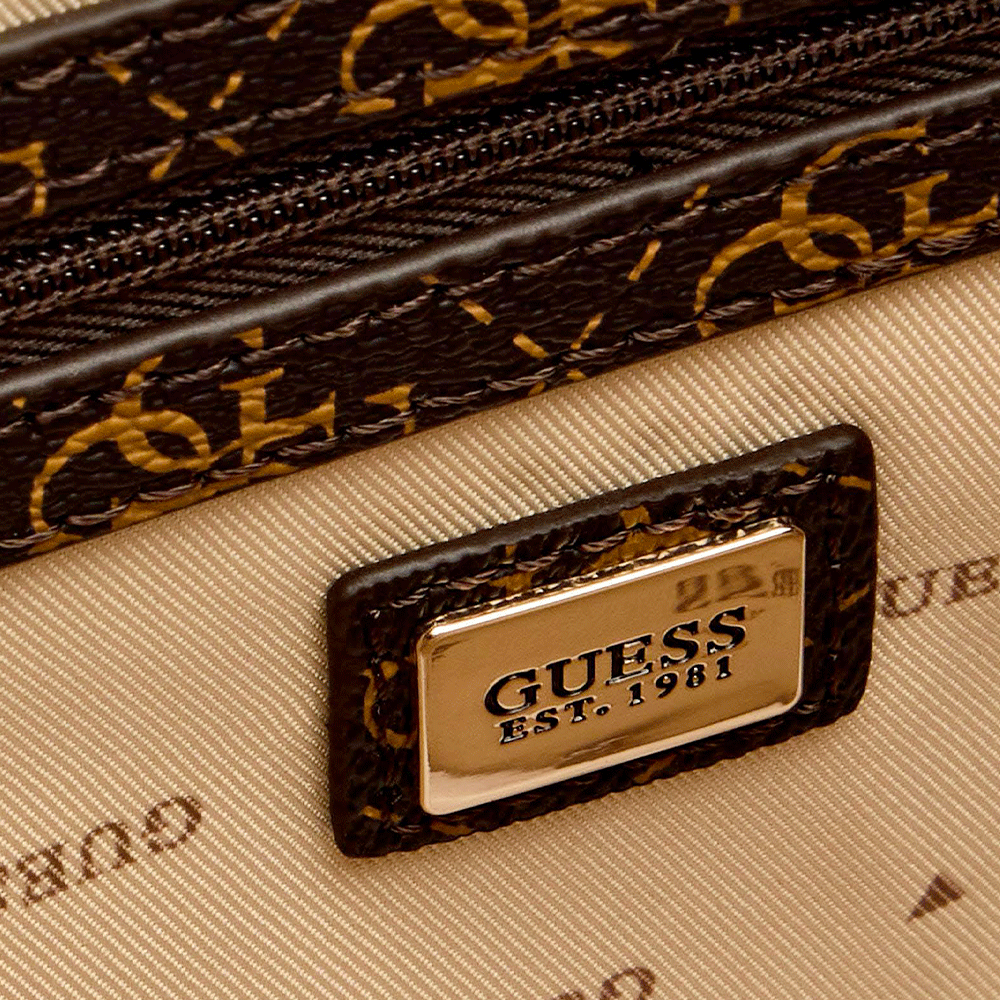 Borsa Donna Shopper a Spalla GUESS Linea Noelle colore Brown Logo