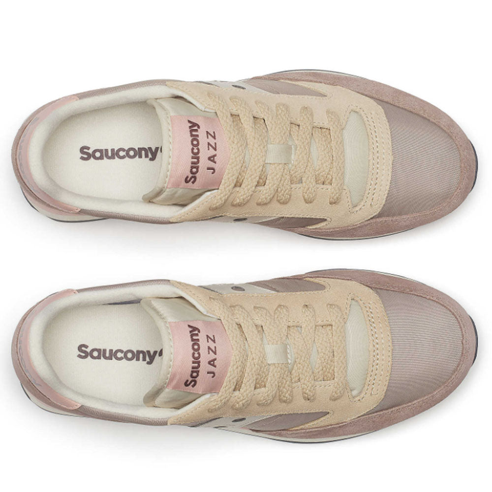Saucony Damenschuhe Original Jazz Sneakers Tan - Pink