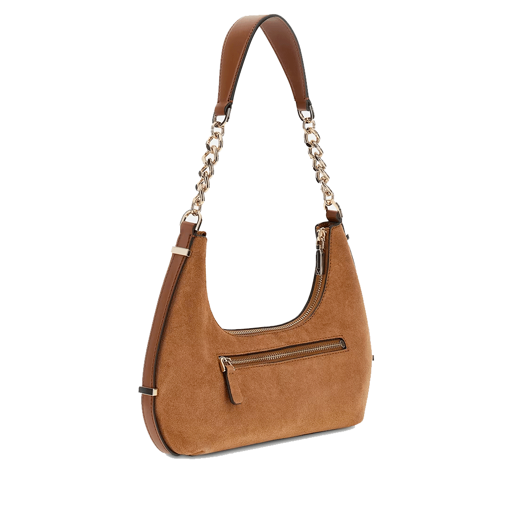 Borsa Donna a Spalla GUESS in Pelle Linea Erenia colore Cognac Multi Misura Piccola