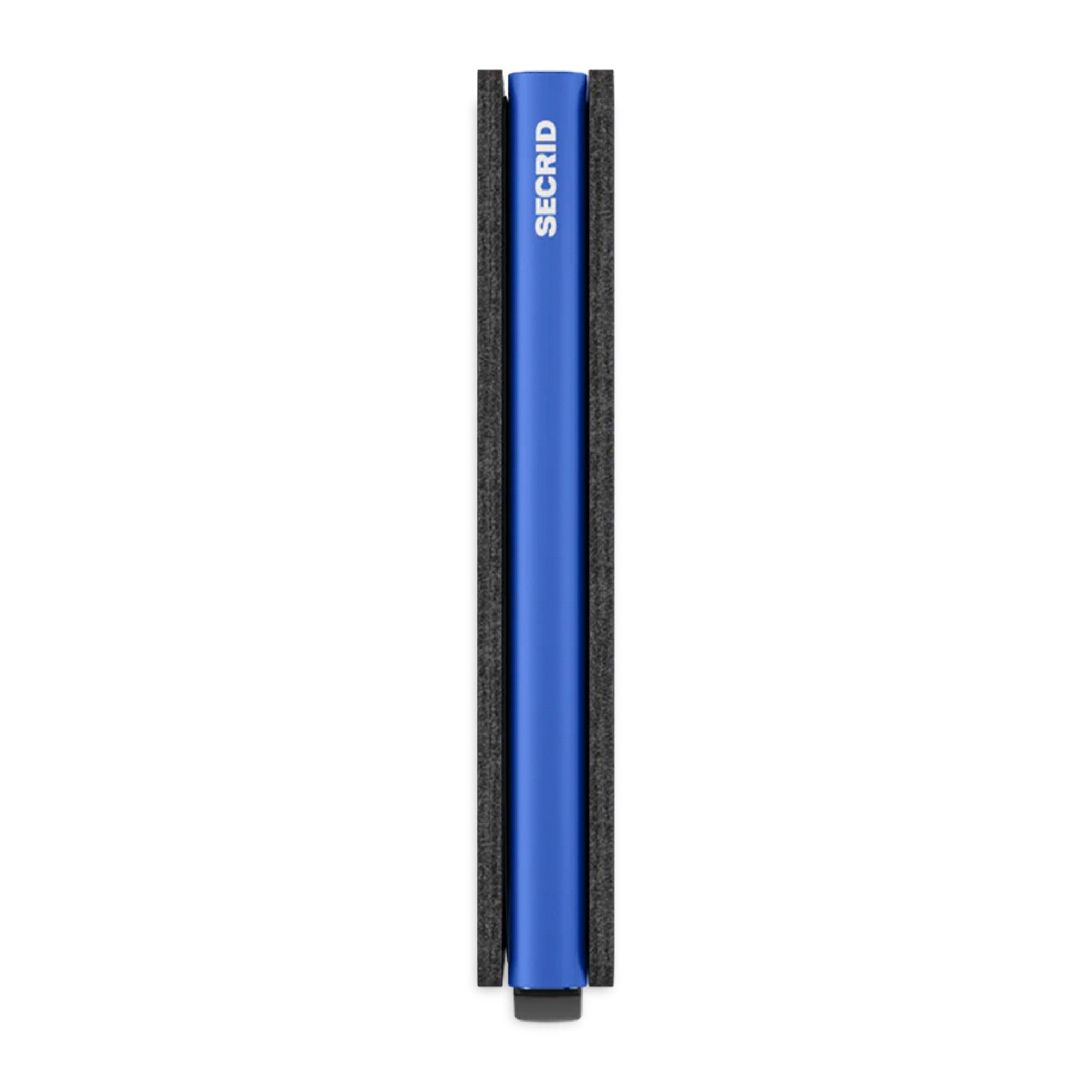 Porta Carte SECRID linea Matte in Pelle color Black & Blue con RFID
