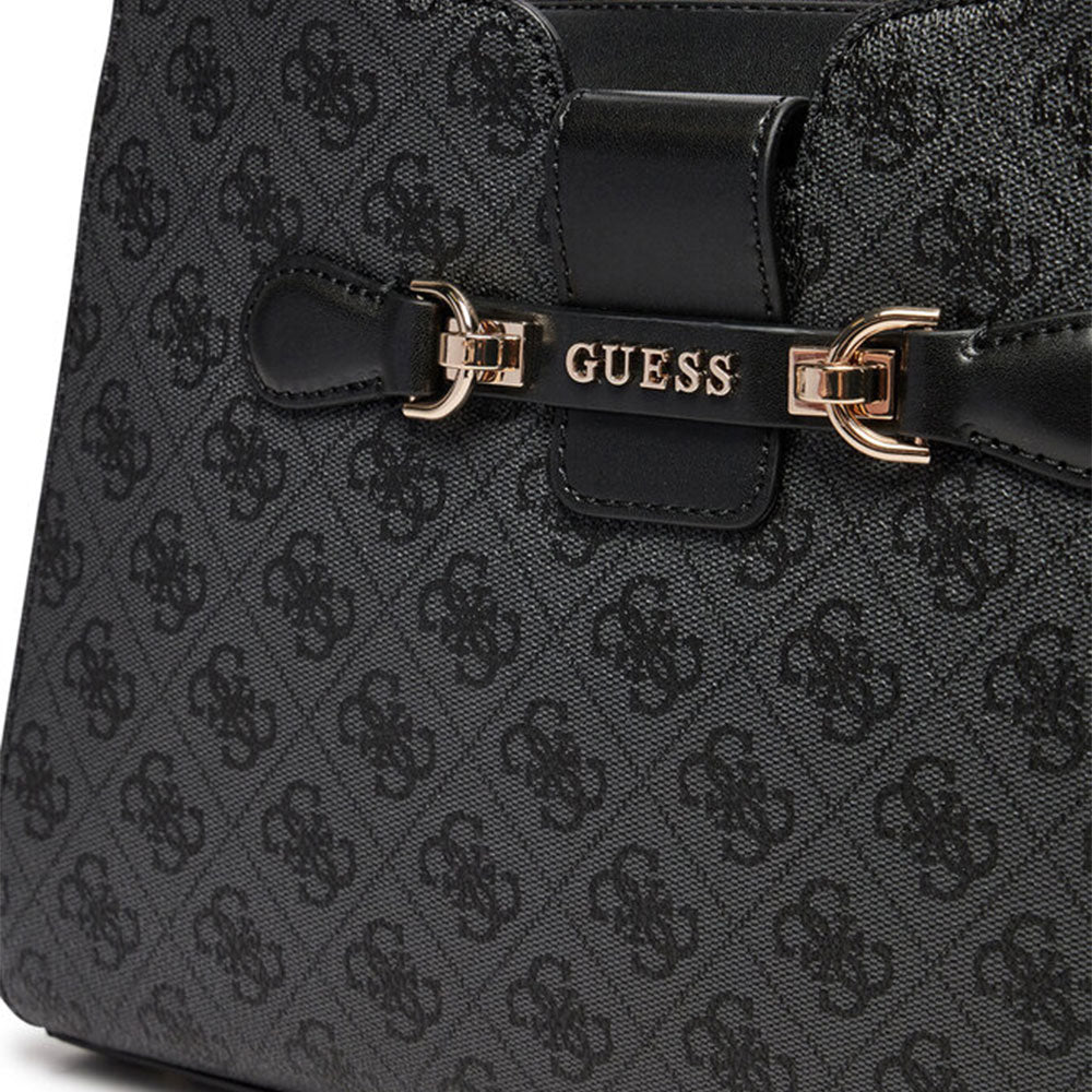GUESS Damenhandtasche Nolana Line Farbe Coal Logo Größe Large