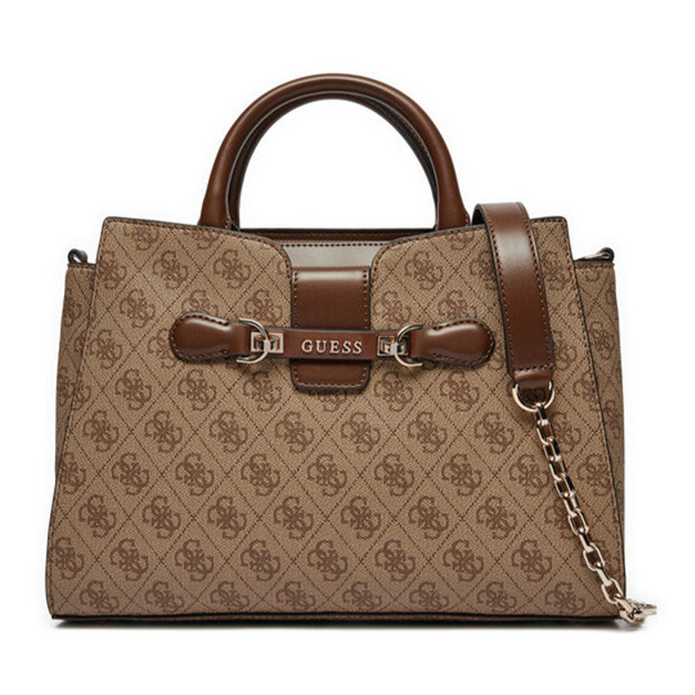 GUESS Damenhandtasche Nolana Line Milk Color Logo Braun Große