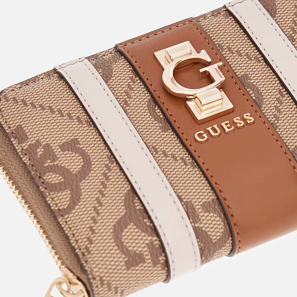 Portafoglio Piccolo Donna GUESS Linea Erenia colore Latte Logo