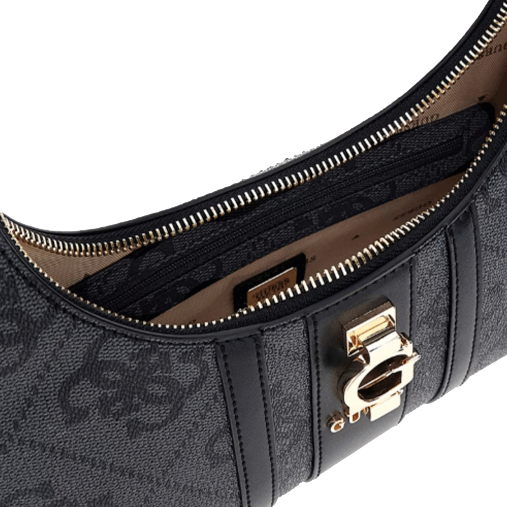 Borsa Donna a Spalla GUESS Linea Erenia colore Coal Logo Misura Piccola