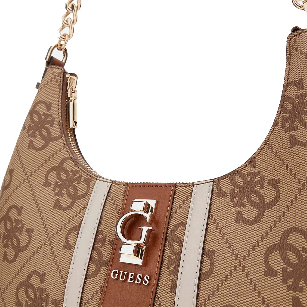 Borsa Donna a Spalla GUESS Linea Erenia colore Latte Logo Misura Piccola