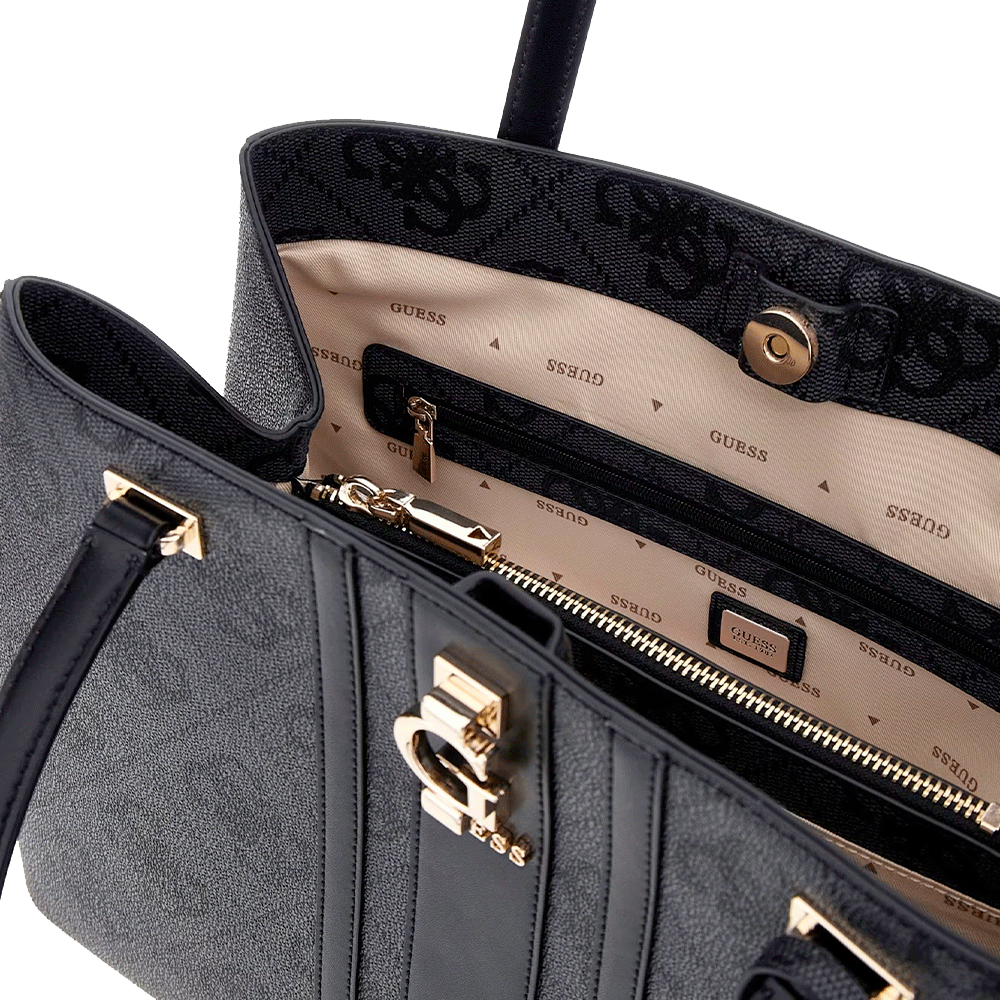 Borsa Donna Shopper a Spalla GUESS Linea Erenia colore Coal Logo