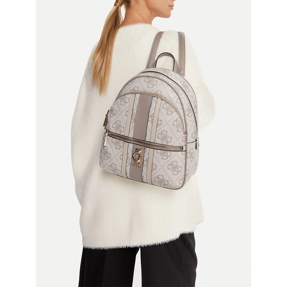 Zaino Donna GUESS Linea Erenia Colore Dark Taupe Logo Misura Grande
