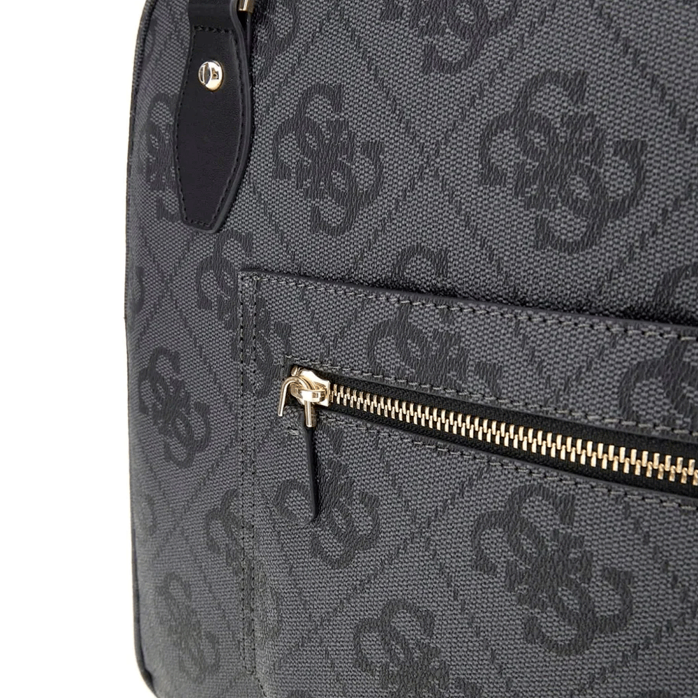 Borsa Donna a Spalla GUESS Linea Erenia colore Coal Logo Misura Grande