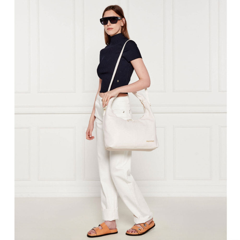 Borsa Donna a Spalla VALENTINO BAGS linea Stem Re colore Bianco