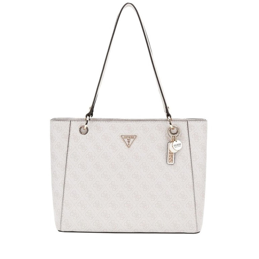 Borsa Donna Shopper a Spalla GUESS Linea Noelle colore Bone Logo