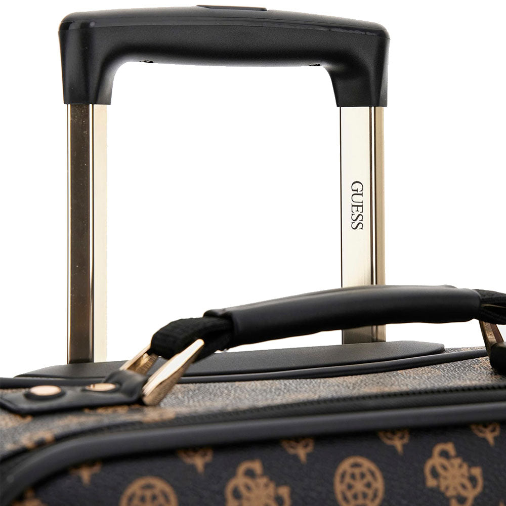 Trolley Cabina GUESS 46 cm 4 Ruote Linea Van Sant Colore Mocha Logo