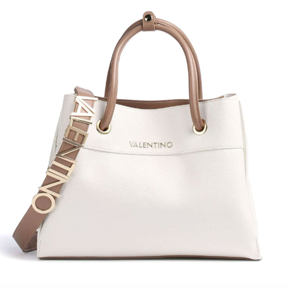 Damenhandtasche mit Schultergurt VALENTINO BAGS Alexia Linie Farbe Weiß - Leder