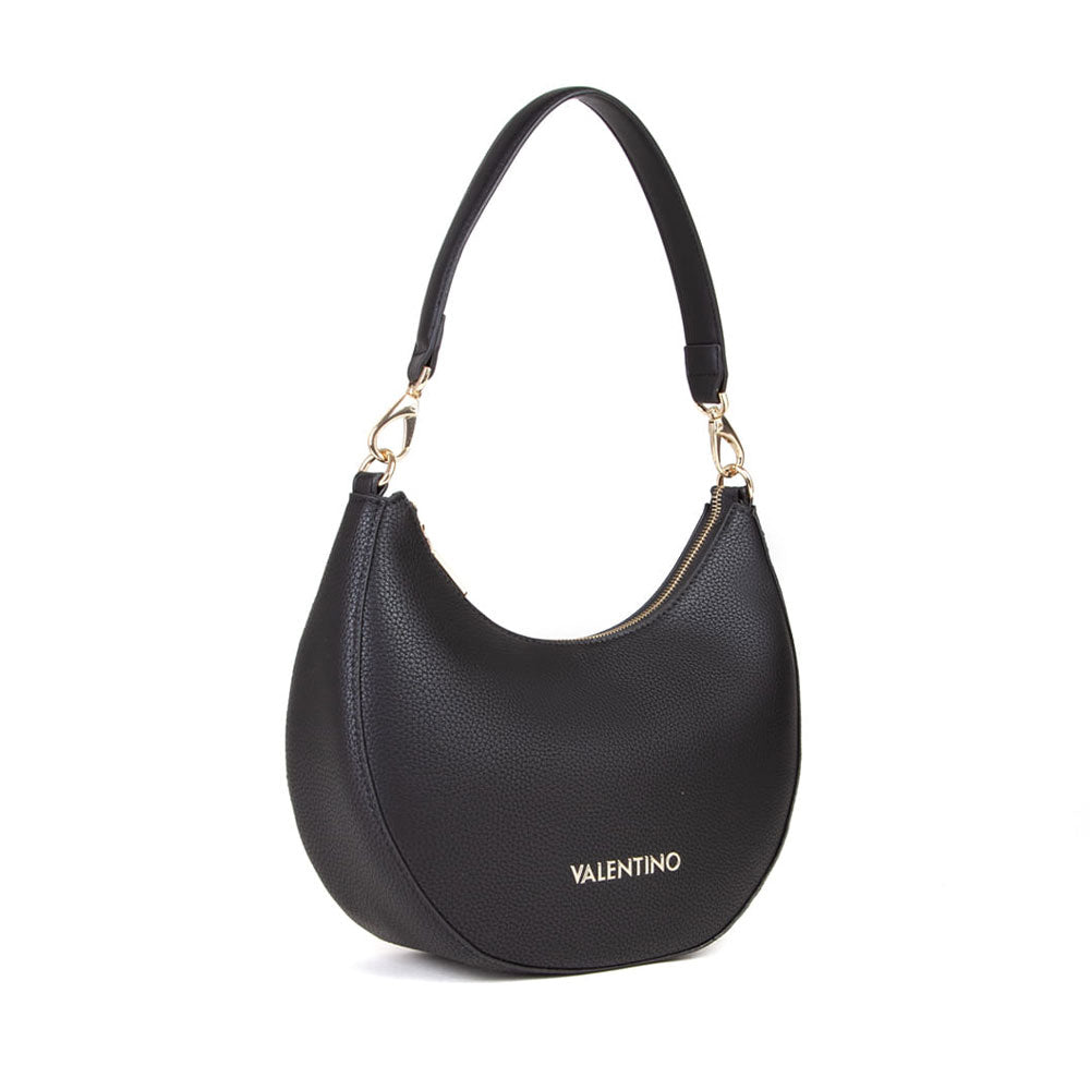 VALENTINO BAGS Hobo-Umhängetasche für Damen mit Schultergurt, Linie Alexia, Farbe Schwarz