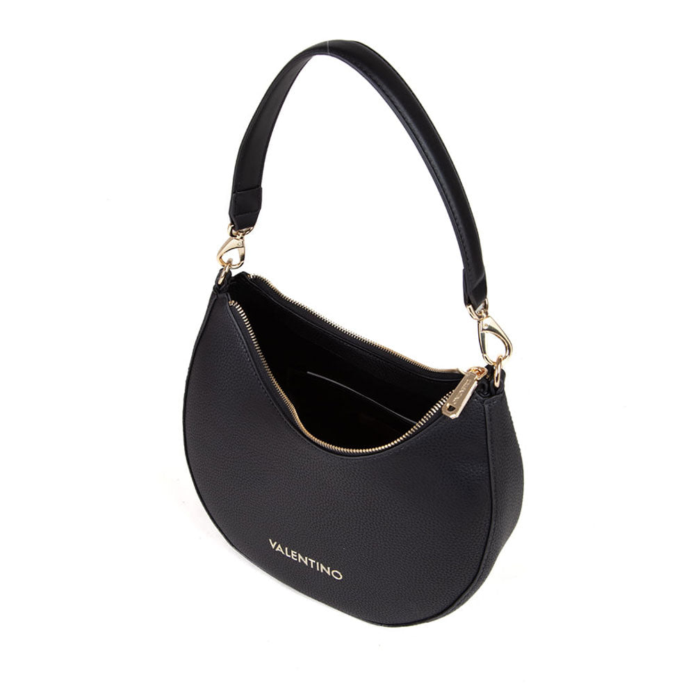 VALENTINO BAGS Hobo-Umhängetasche für Damen mit Schultergurt, Linie Alexia, Farbe Schwarz