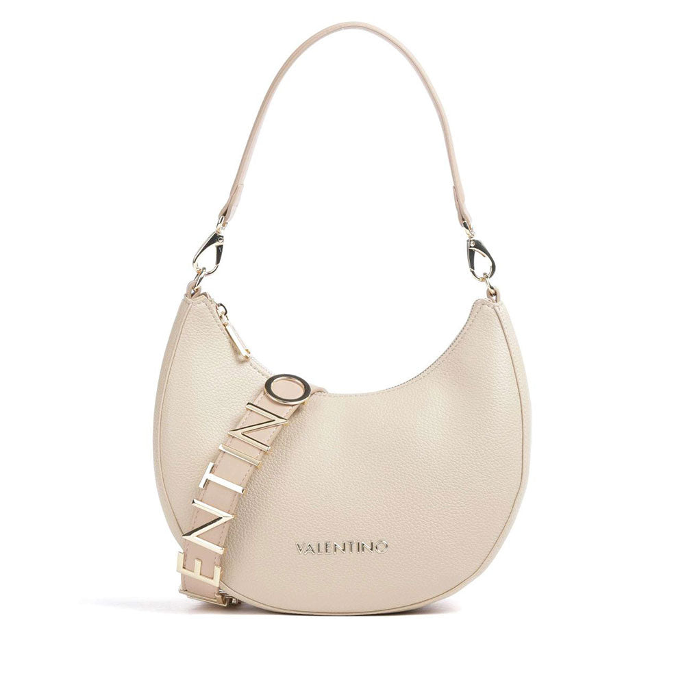 Hobo-Umhängetasche für Damen mit Schultergurt VALENTINO BAGS Linie Alexia Farbe Ecru