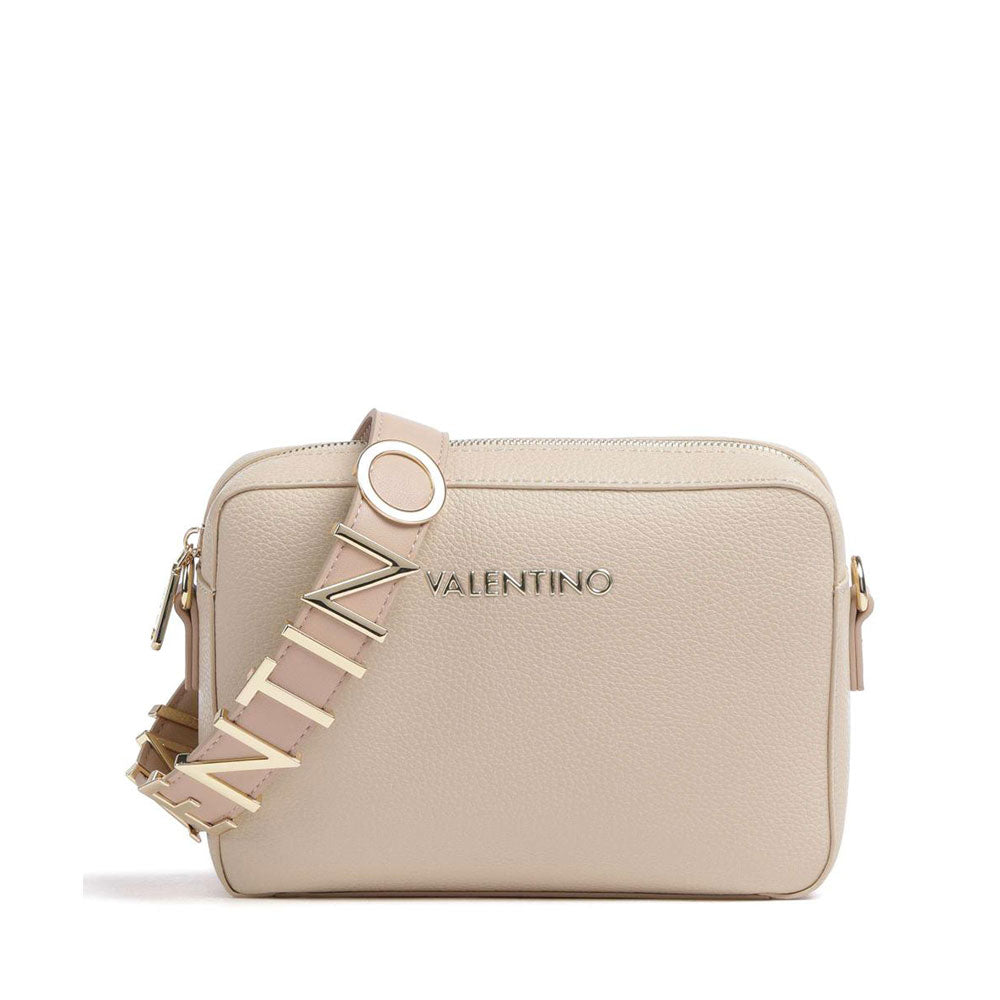 VALENTINO BAGS Damen-Schulter- und Umhängetasche, Linie Alexia, Farbe Ecru, geschlossen mit Reißverschluss