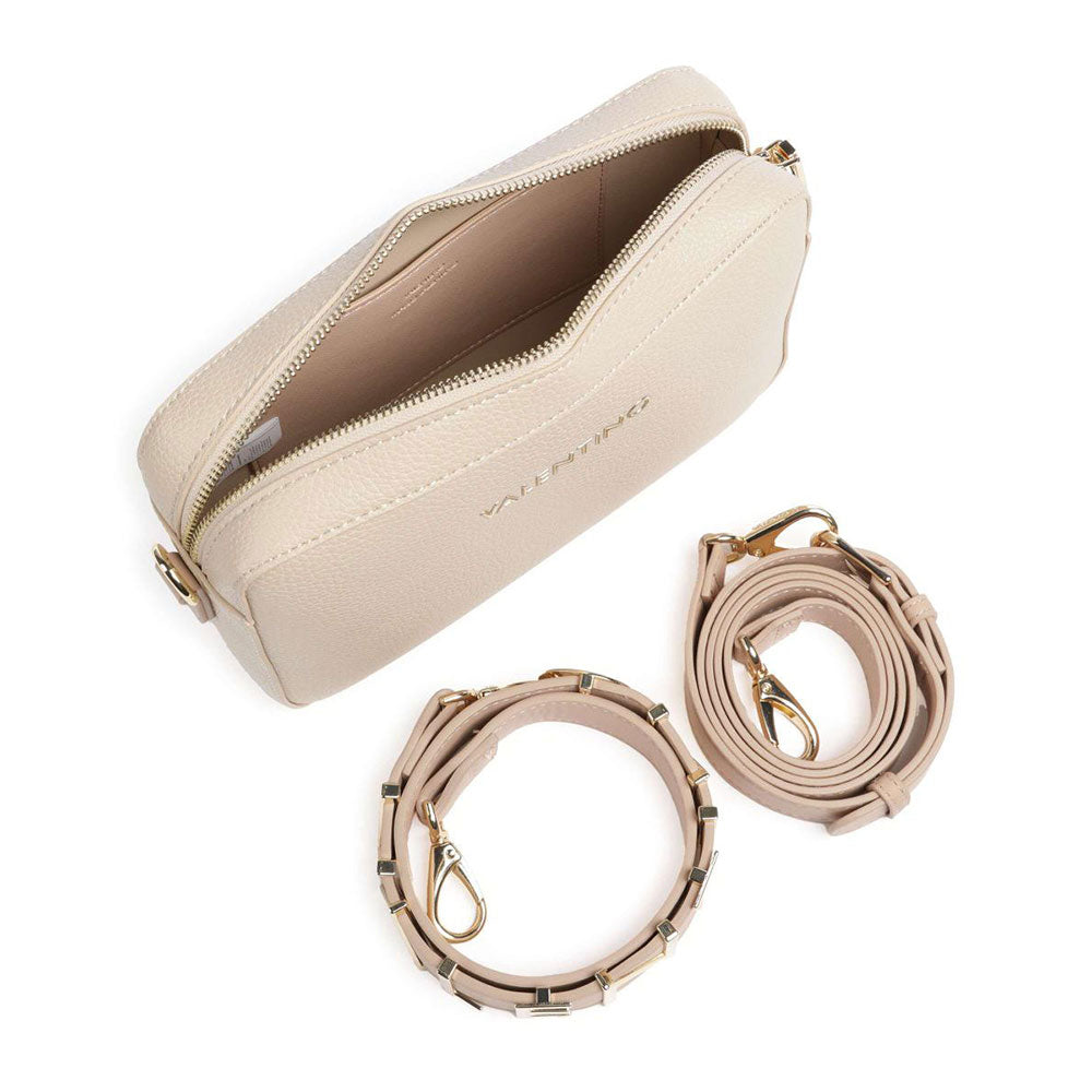 VALENTINO BAGS Damen-Schulter- und Umhängetasche, Linie Alexia, Farbe Ecru, geschlossen mit Reißverschluss
