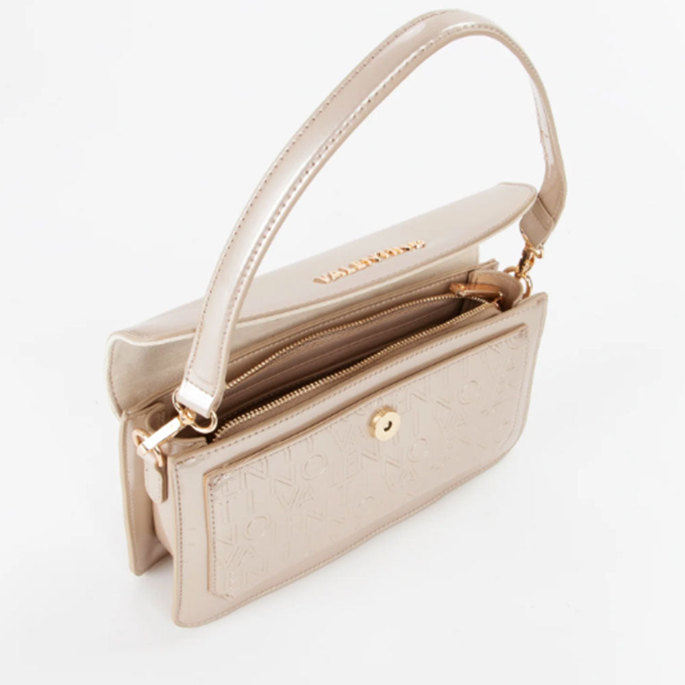 VALENTINO BAGS Damen-Umhängetasche, Geranium-Linie, Farbe Hellgold, Größe L