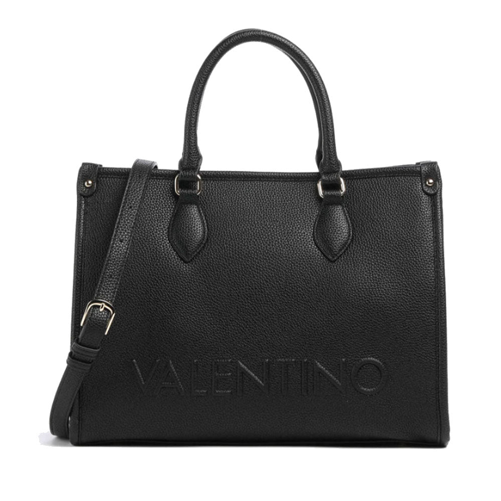 Damenhandtasche mit Schultergurt VALENTINO BAGS Rised Re Linie Schwarze Farbe