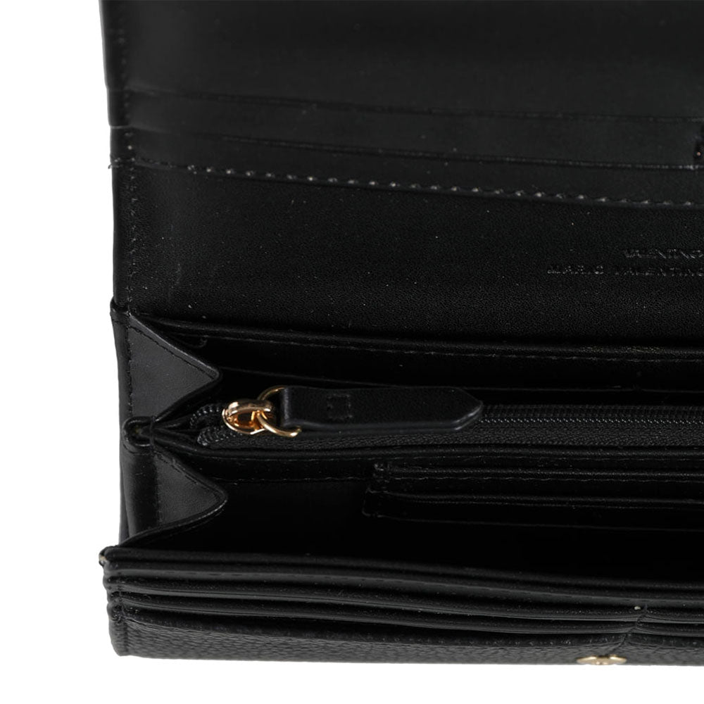 Portafoglio Donna VALENTINO BAGS Chiuso con Bottone Linea Alexia Colore Nero Misura Grande