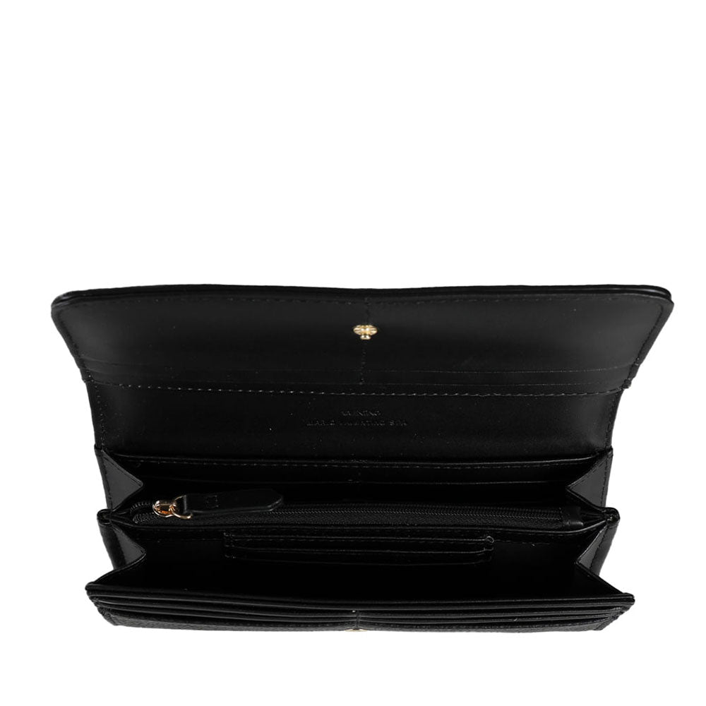 Portafoglio Donna VALENTINO BAGS Chiuso con Bottone Linea Alexia Colore Nero Misura Grande