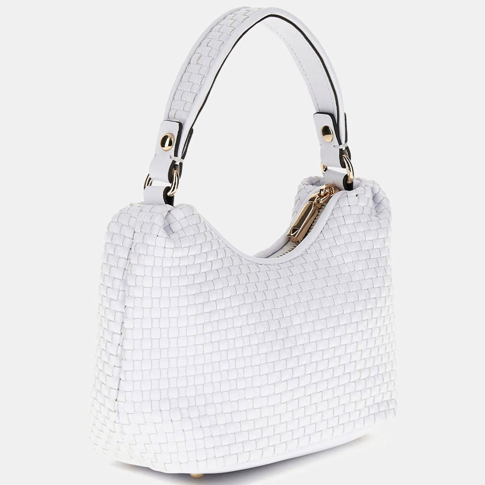 Borsa Donna a Mano GUESS Chiusa con Zip Linea Etel colore Bianco