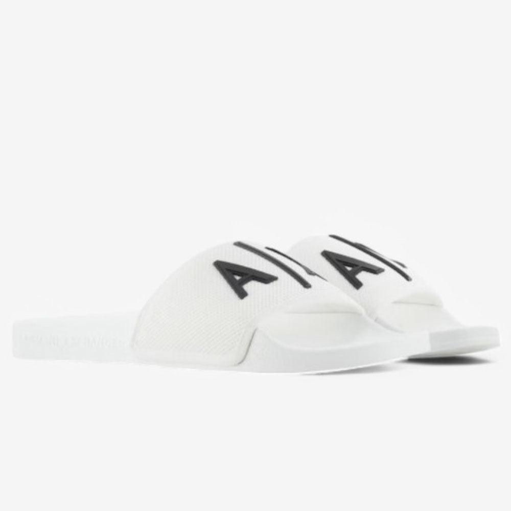 ARMANI EXCHANGE
Herren Slipper mit Logo Band in der Farbe Optisch Weiß – Schwarz