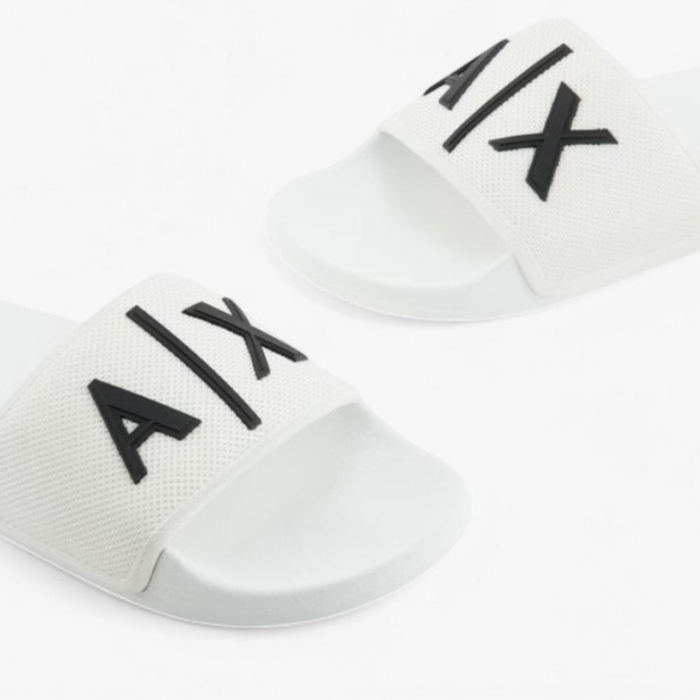 ARMANI EXCHANGE
Herren Slipper mit Logo Band in der Farbe Optisch Weiß – Schwarz