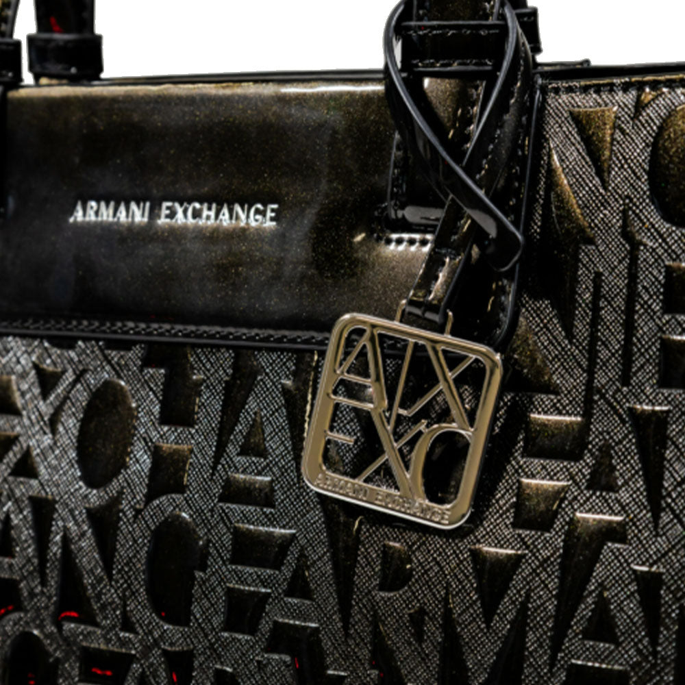 Borsa Donna Shopper a Spalla ARMANI EXCHANGE colore Nero Lucido Linea Liz