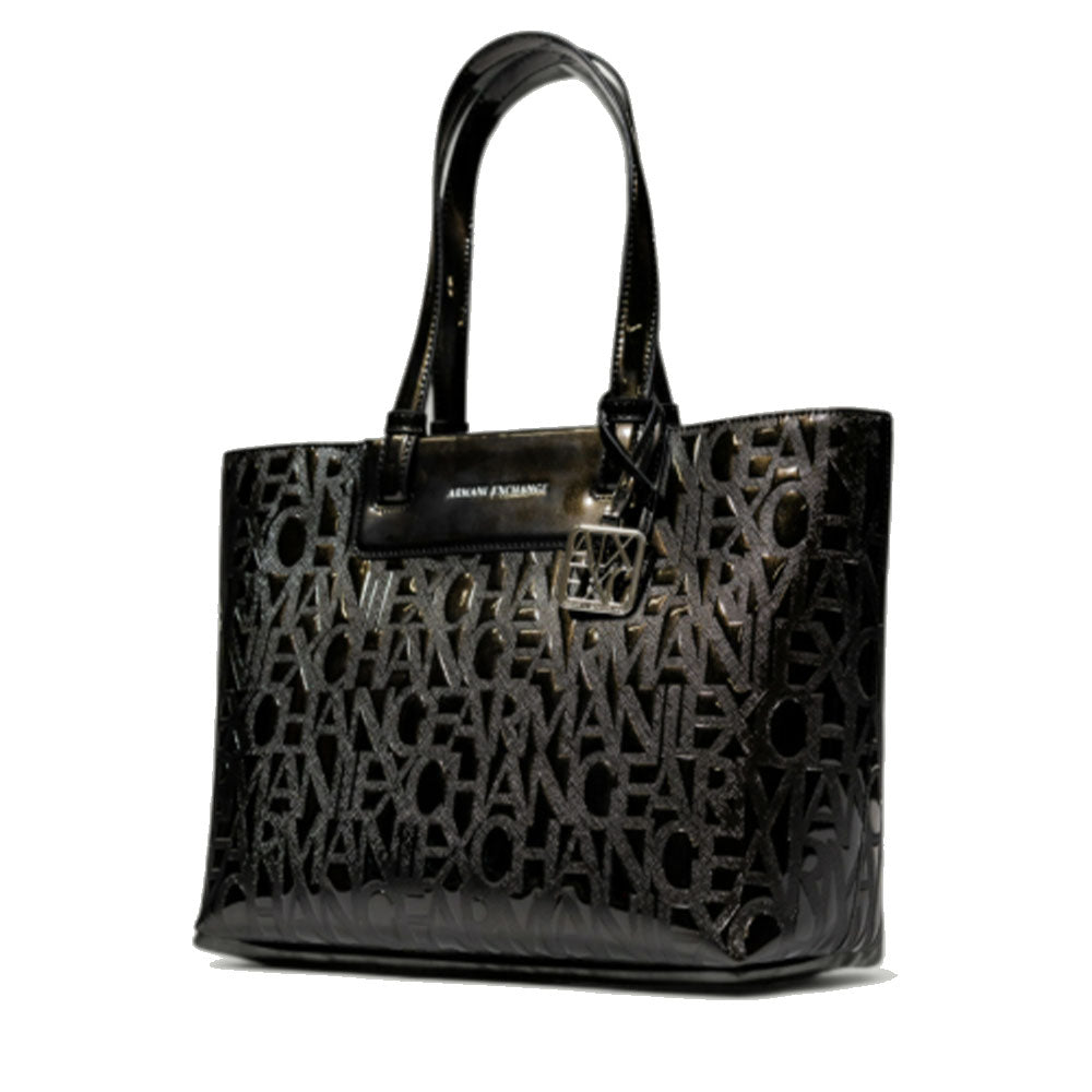 Borsa Donna Shopper a Spalla ARMANI EXCHANGE colore Nero Lucido Linea Liz
